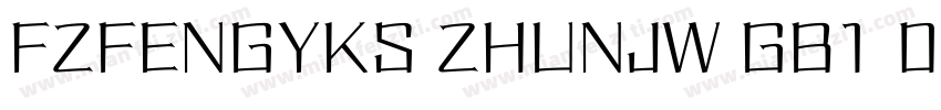 FZFENGYKS ZHUNJW GB1 0字体转换